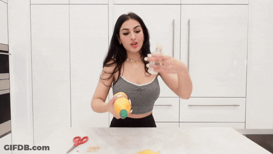 Sssniperwolf Shaking Orange Juice GIF