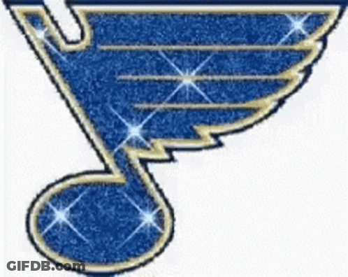 St. Louis Blues Logo Blue And Gold GIF