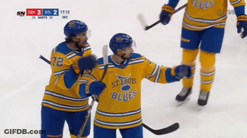 St. Louis Blues Vs CGY Hockey Game GIF