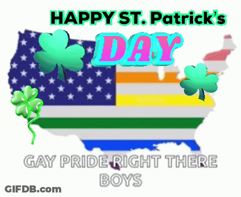 St. Patrick's Day Greeting Card With US Map GIF