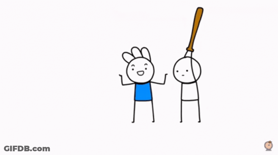 Stab Bat Spank GIF