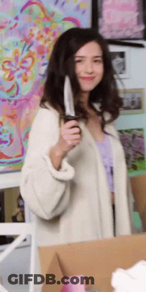 Stab Pokimane Girl GIF