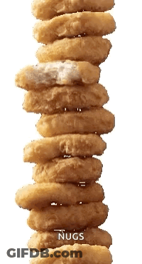 Stack Of Chicken Nuggets GIF