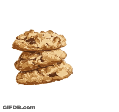 Stack Of Cookies Saying Yum Yum GIF