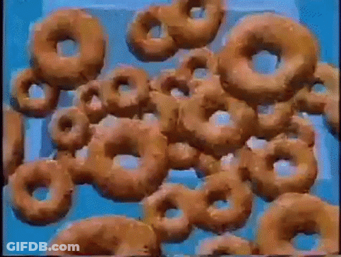 Stack Of Donuts On Blue GIF