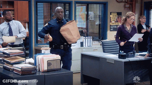 Stack Of Doughnuts On Blue Background GIF