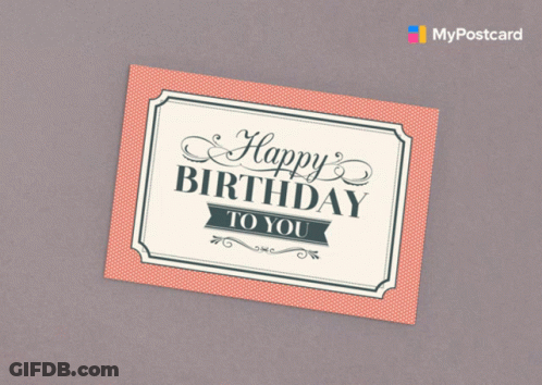 Stack Of Happy Birthday Cards GIF