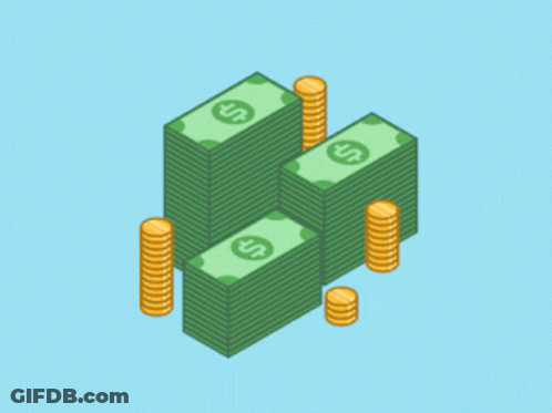 Stack Of Money With Dollar Sign GIF
