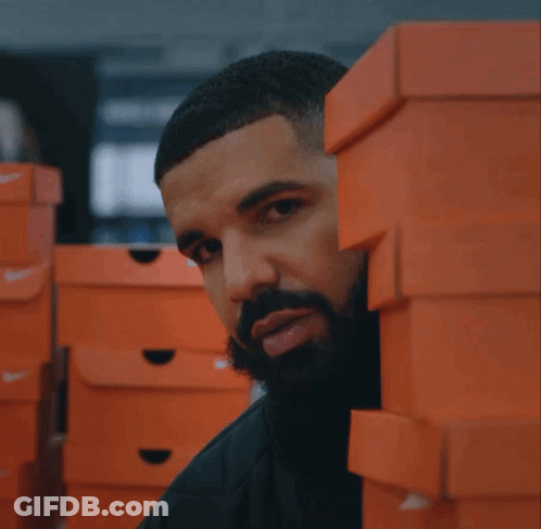 Stack Of Orange Nike Boxes GIF