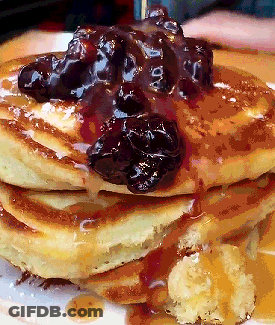 Stack Of Pancakes With Blueberries GIF