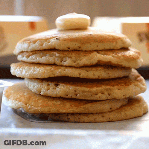 Stack Of Pancakes With Syrup GIF