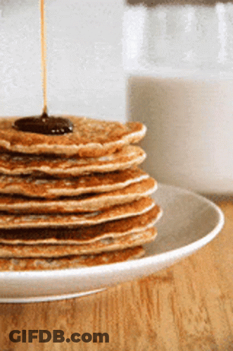 Stack Of Pancakes With Syrup GIF
