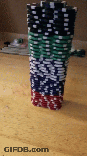 Stack Of Poker Chips With Letters NC GIF