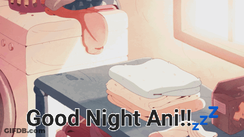 Stack Of Towels With Good Night Ani GIF