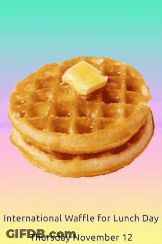 Stack Of Waffles With Butter And Syrup GIF