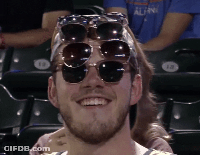 Stacking Sunglasses Goofy Look GIF