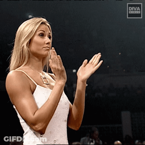 Stacy Keibler Clapping Hands GIF