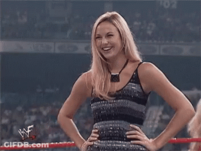 Stacy Keibler In Black Shining Outfit GIF