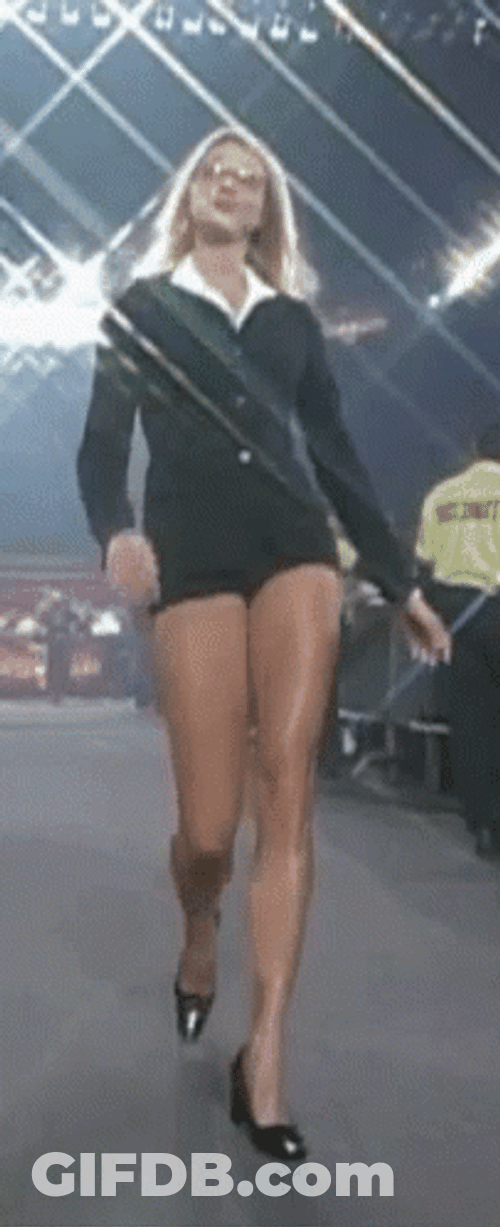 Stacy Keibler In Black Suit GIF
