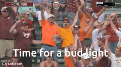Stadium Full Of Fans Watching West Virginia Vs Virginia Tech On ESPN GIF