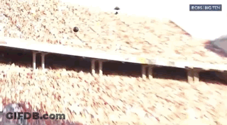 Stadium Full Of People With CBS Big Ten Logo GIF