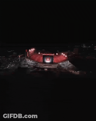 Stadium Screen With Large U GIF