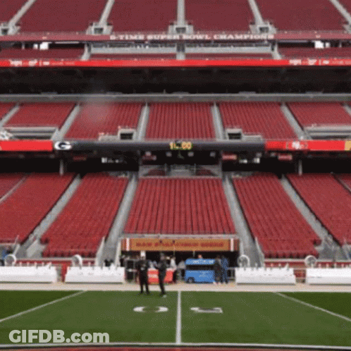 Stadium With Super Bowl Text GIF