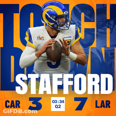 Stafford Football Player Holding Football GIF