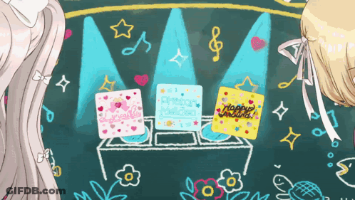 Stage With Happy Wedding Sign GIF