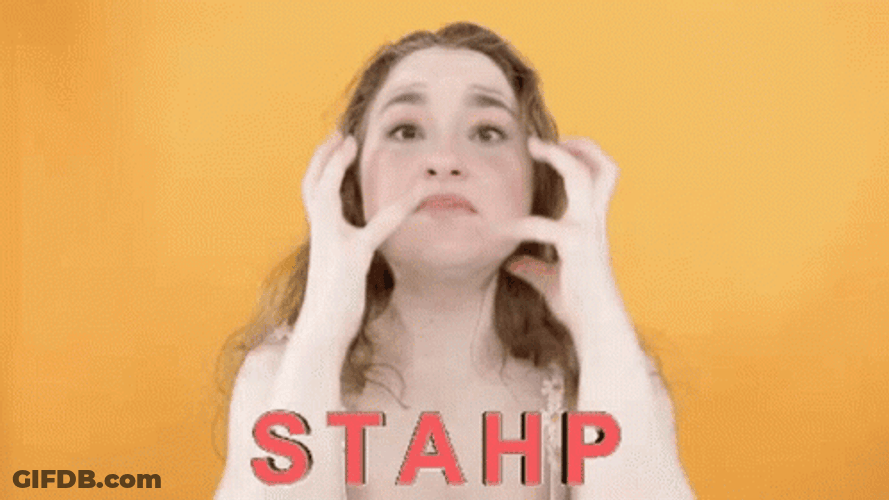 Stahp Frustrated Reaction Angry Lady GIF