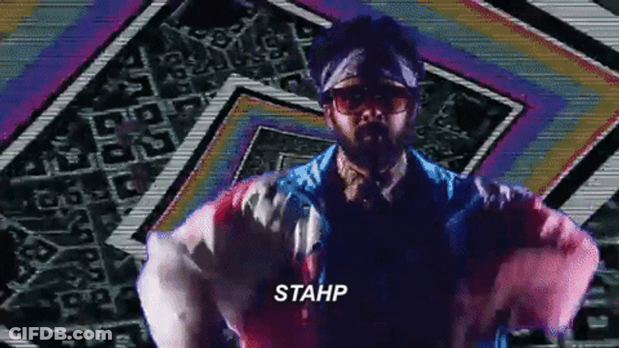 Stahp Psychedelic Retro Wave Patterns GIF
