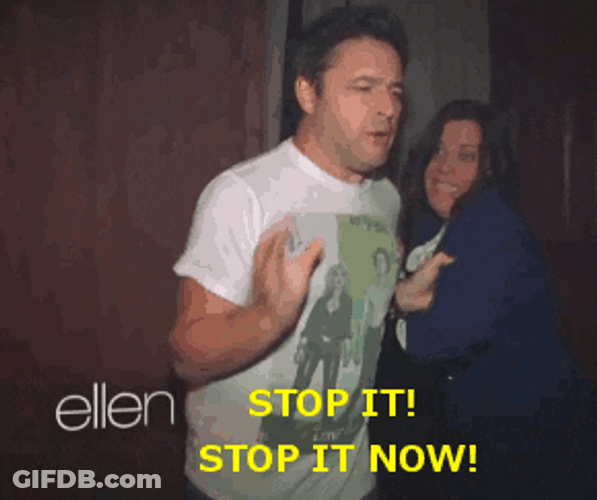 Stahp Scared Staff Ellen Degeneres Show GIF