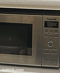 Stainless Steel Panasonic Microwave Oven GIF