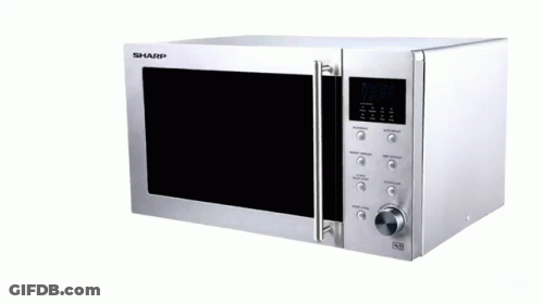 Stainless Steel Sharp Microwave With Digital Display GIF