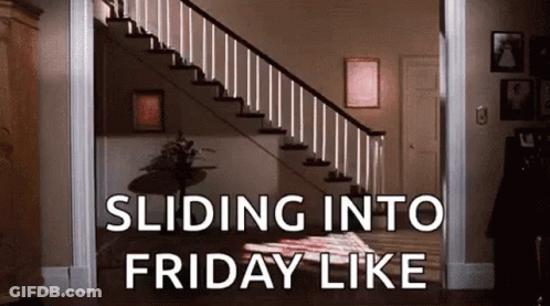 Staircase Sliding Into Friday Like GIF