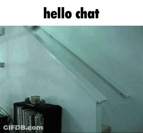 Staircase With Hello Chat GIF