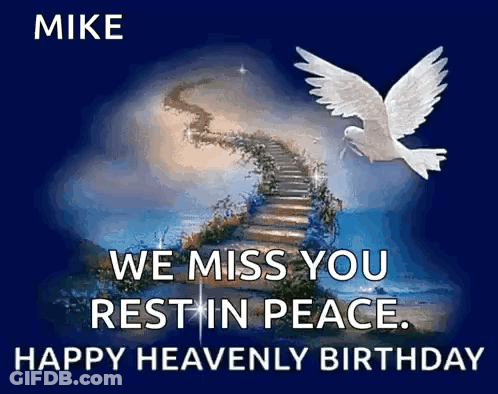 Stairs Leading To Heaven With Dove Flying Over GIF
