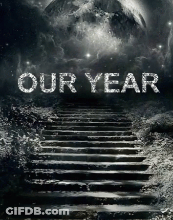 Stairs To Moon Saying Our Year In Silver GIF