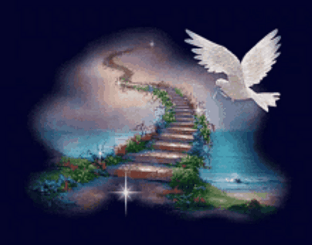 Stairway To Heaven Happy Heavenly Birthday GIF
