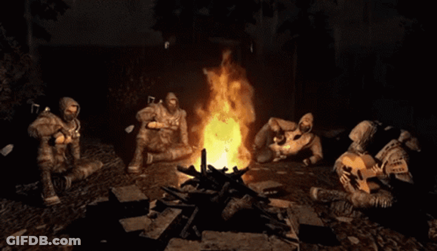 Stalker Game Camp Fire GIF