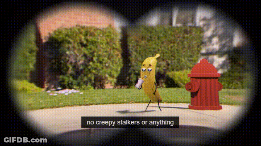 Stalking A Banana GIF