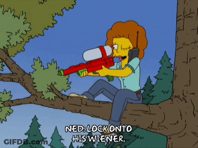 Stalking Above Tree Maude Flanders The Simpsons GIF