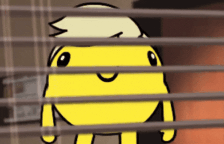 Stalking Cartoon Puffball Pacnub GIF