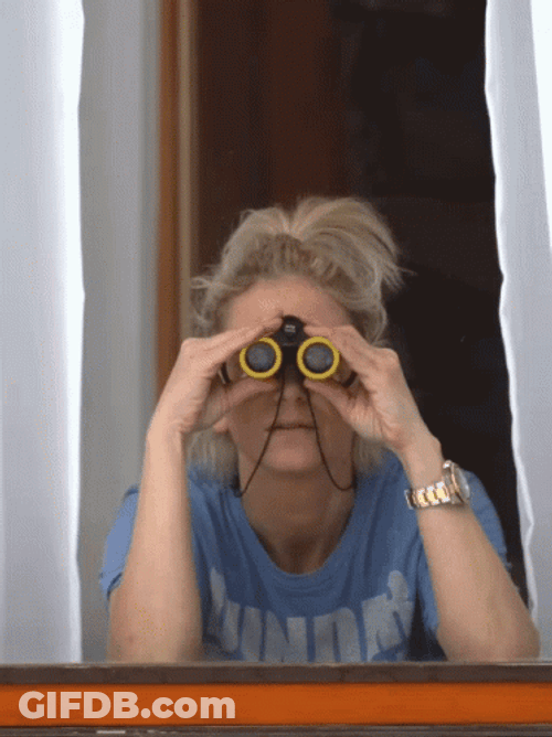 Stalking With Binoculars Shy Porter GIF