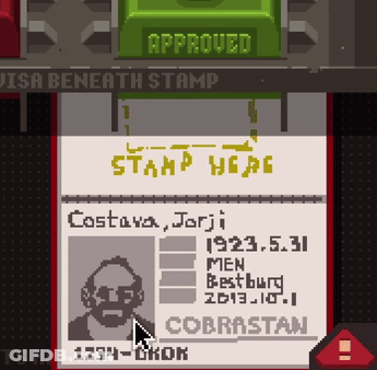 Stamp Head In Video Game GIF