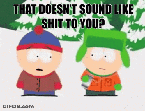 Stan And Kyle From South Park Talking In Snow GIF
