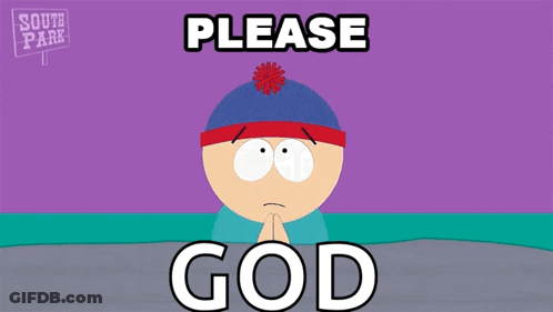Stan Marsh From South Park Praying To God With His Hands Folded GIF
