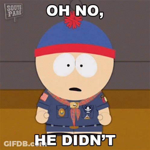 Stan Marsh From South Park Says He Didn't GIF