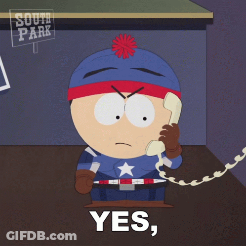 Stan Marsh Talking On Phone GIF
