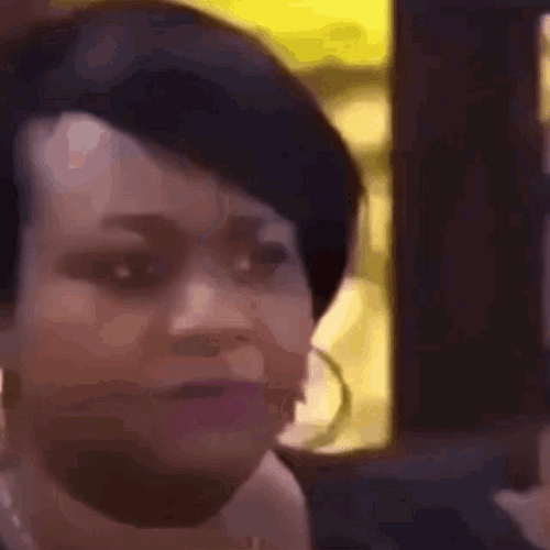 Stan Twitter Girl Looking Around GIF
